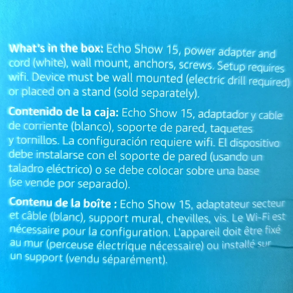 Alexa ECHO SHOW 15 Monitor Full HD Kitchen Hub Tablet Fire TV Screen Smart Home - Picture 4 of 8